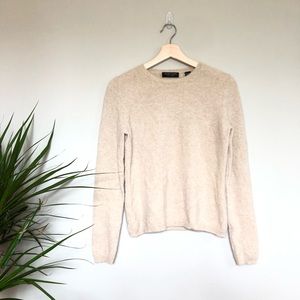 Valerie Stevens oatmeal cashmere crew sweater
